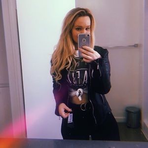 Emporio Armani Leather Jacket size 10/12 RRP$1895